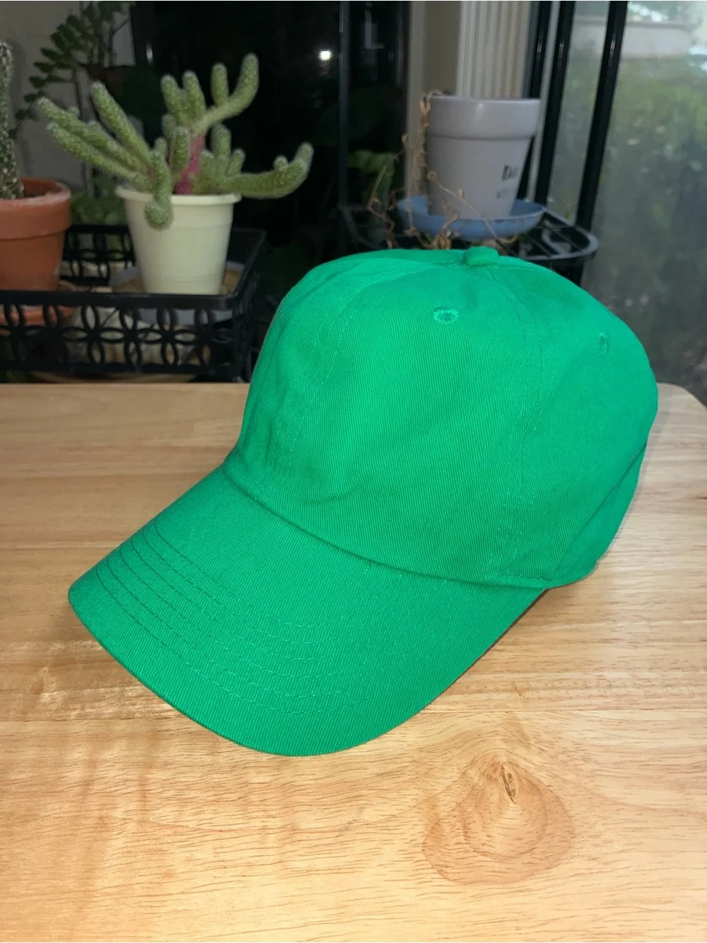 Newhattan Bright Green Blank Baseball Cap - Adjustable Cotton Dad Hat OSFA